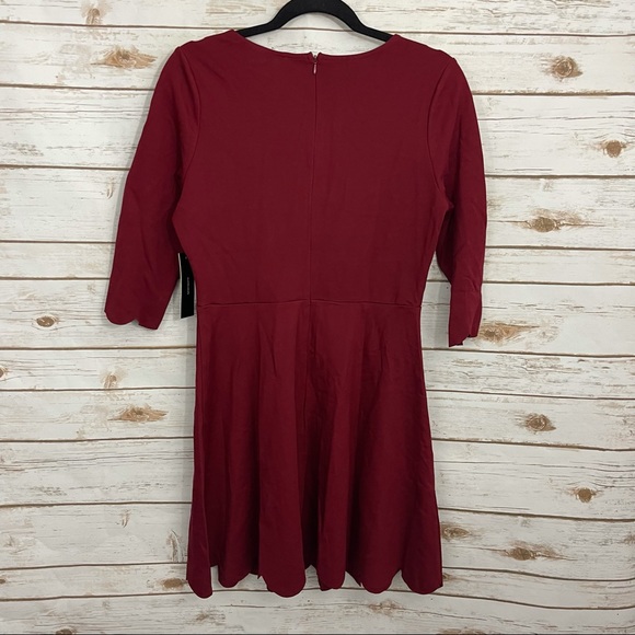 Lulu’s Burgundy Cumulonimbus Skater Dress NWT - Picture 6 of 8